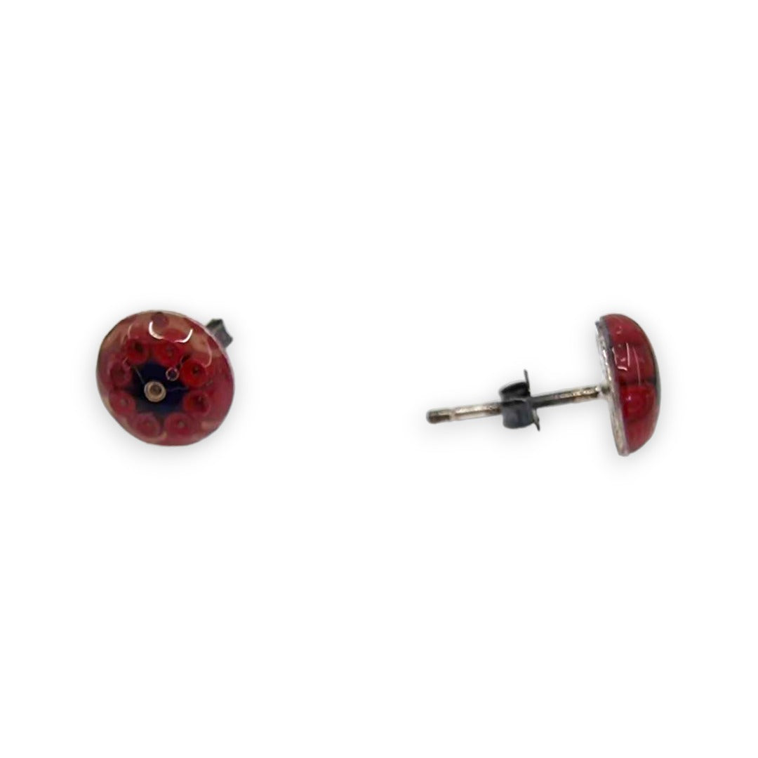 Stud Earrings - Red