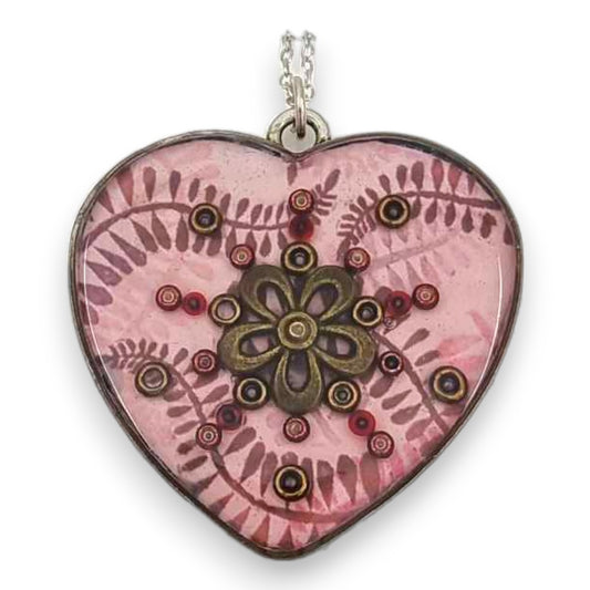 Pink Heart Pendent