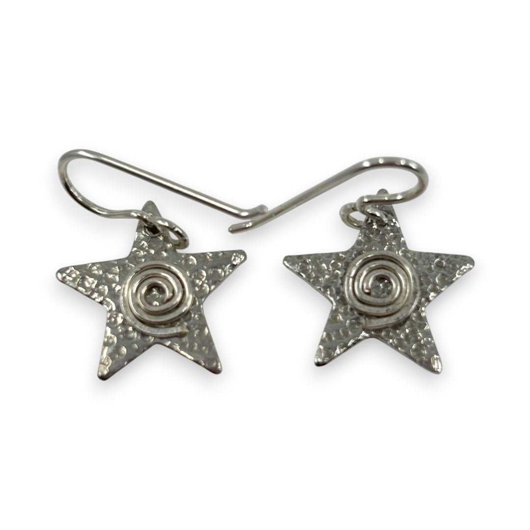 Pewter Star - Drop Earrings