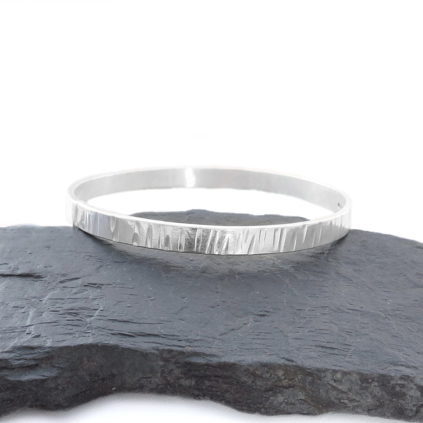 Sterling Silver Bark - Bangle