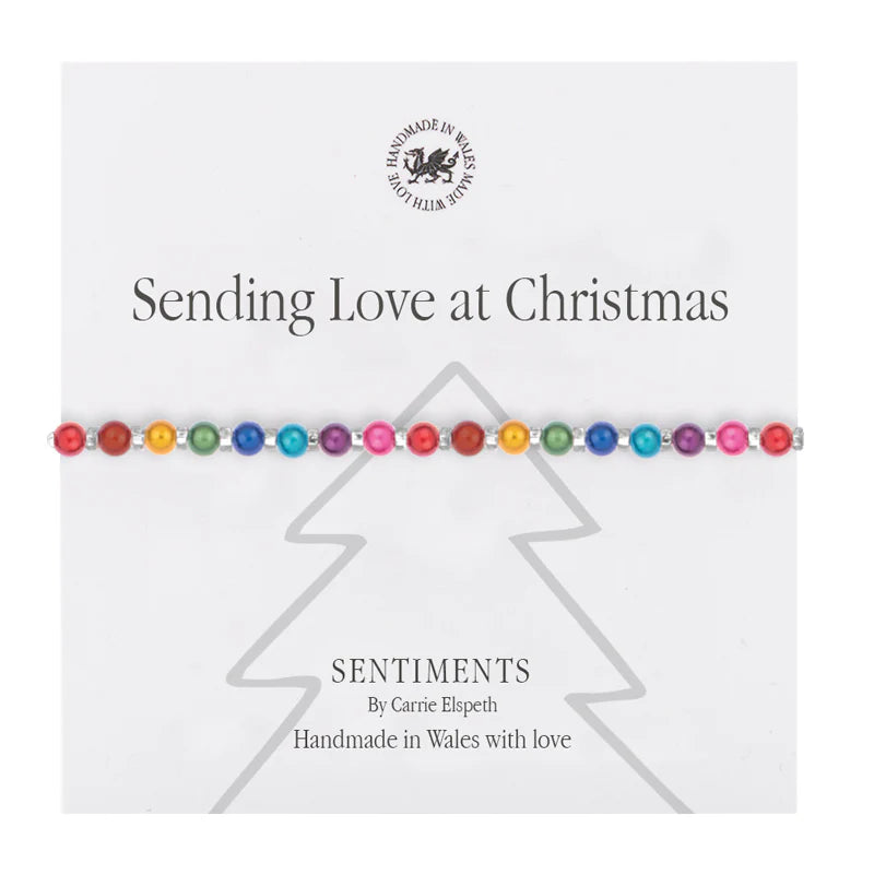 Sentiment Bracelet - "Sending Love At Christmas"