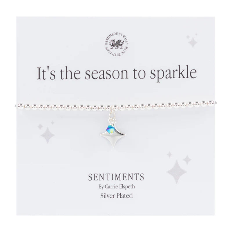 Sentiment Bracelet - "It's The Season To Sparkle"