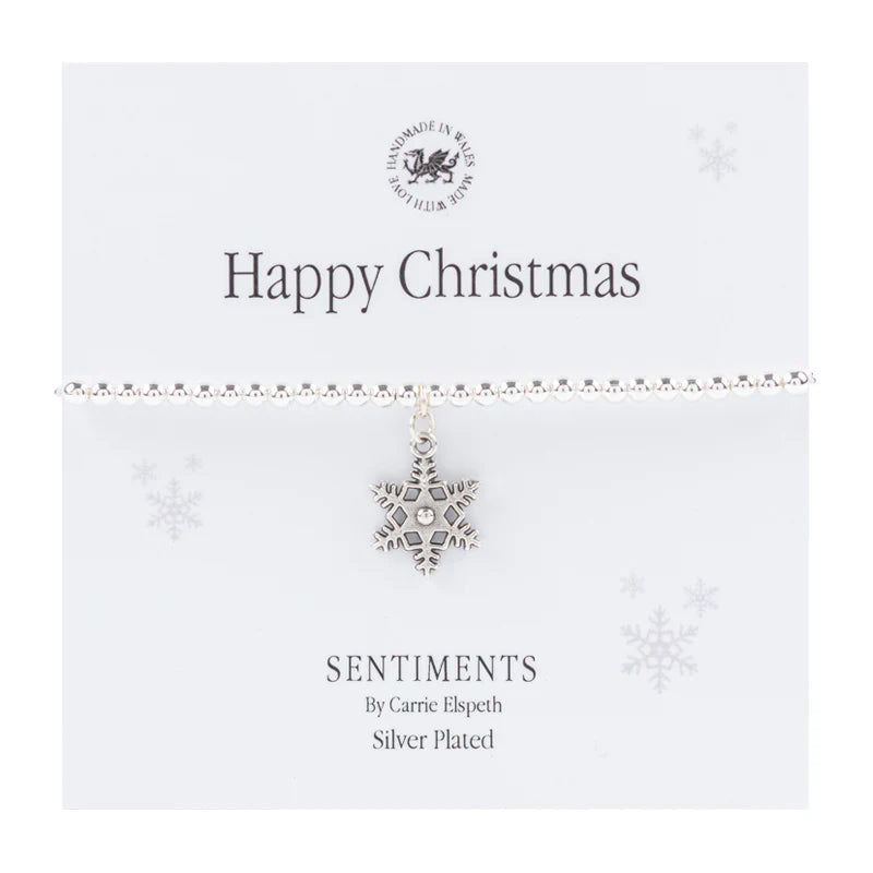 Sentiment Bracelet - "Happy Christmas"