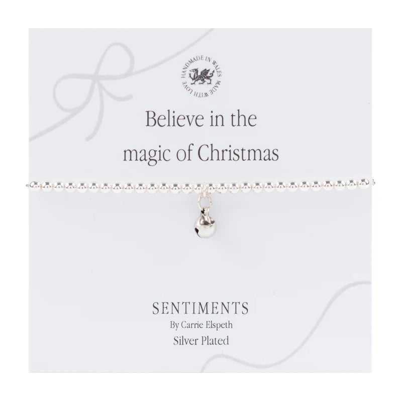Sentiment Bracelet - "Believe In The Magic Of Christmas"