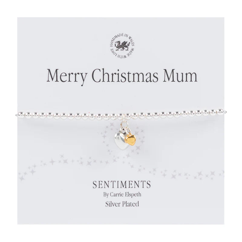 Sentiment Bracelet - "Merry Christmas Mum"