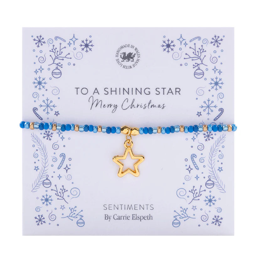 Sentiment Bracelet - "To A Shining Star, Merry Christmas"