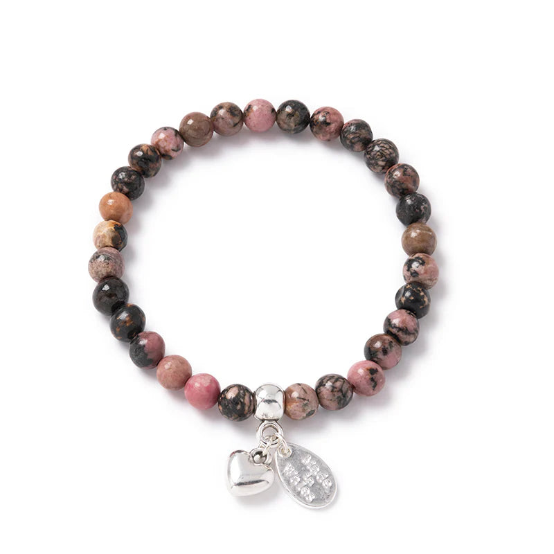 Gemstone Bracelet - Rhodonite