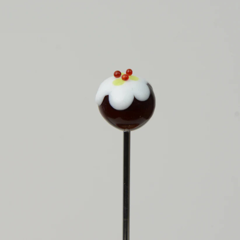 Handmade Glass Plant Pal - Christmas Pudding