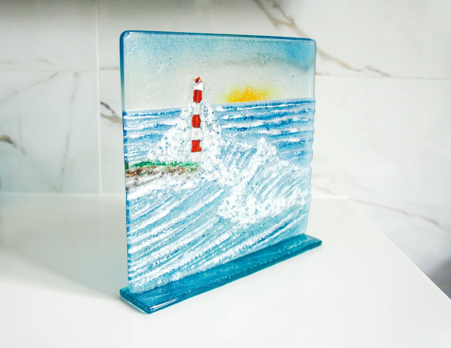 Panel - Lighthouse - Fused Glass