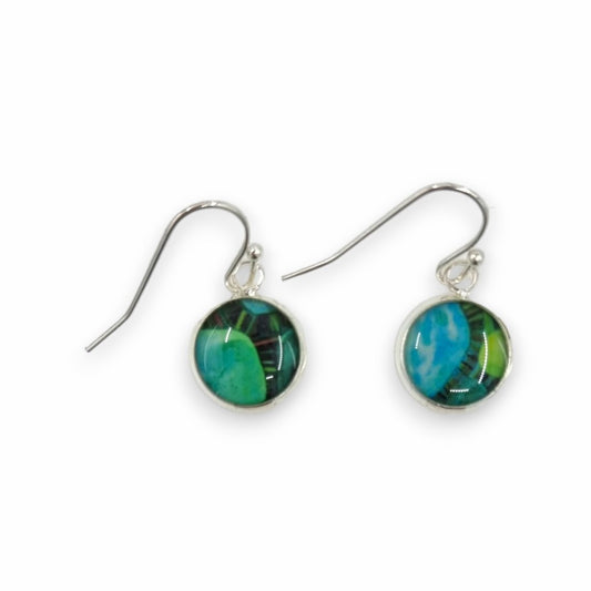Green & Blue Drop Earrings