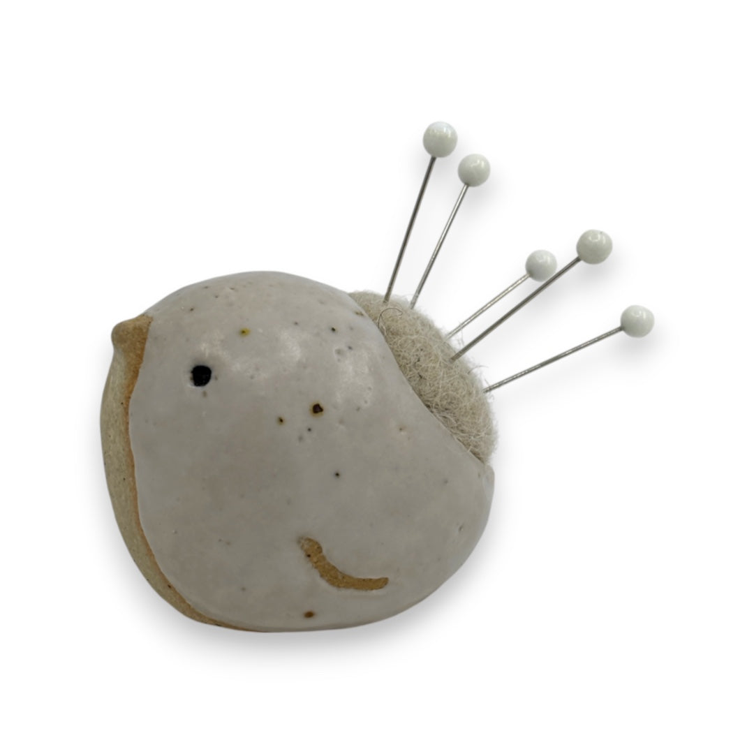 Pin Cushion Bird - Small - White