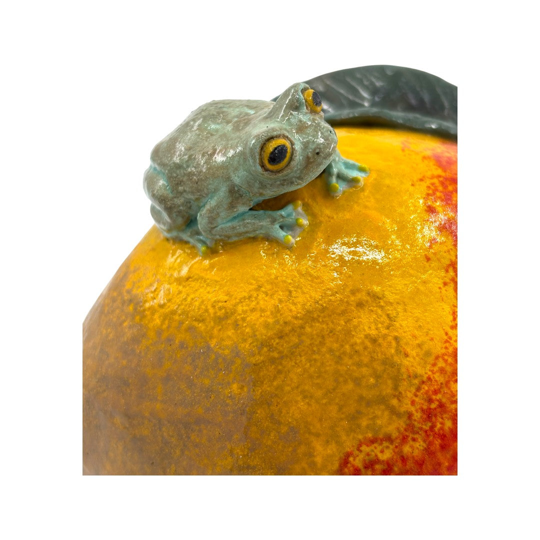 Frog On A Mango - Ceramics
