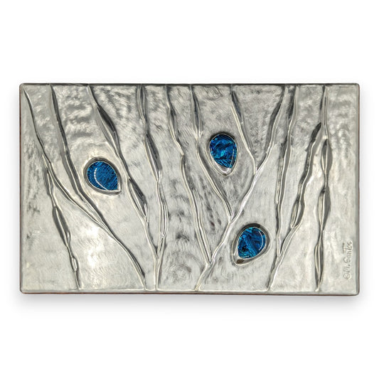 Water Drops (11+11 section) - Wood and Pewter Box
