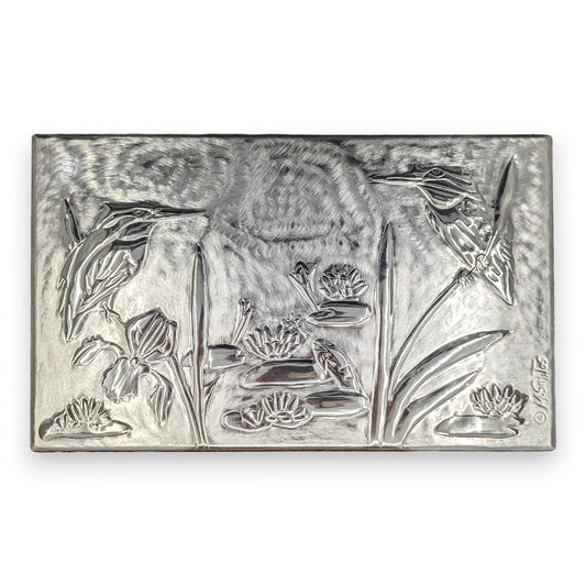 Kingfishers (11+11 section) - Wood and Pewter Box