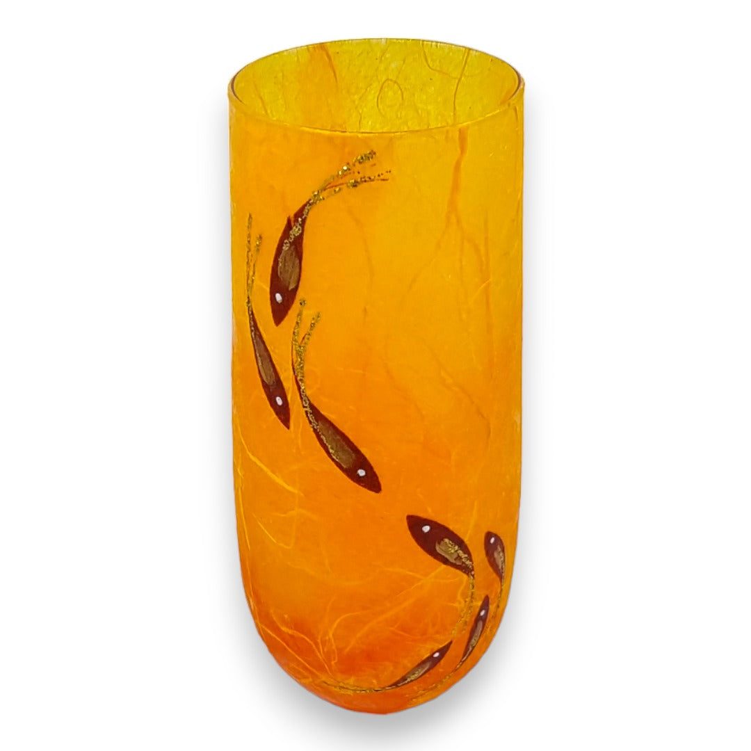 Orange Fish - Strawsilk Glass