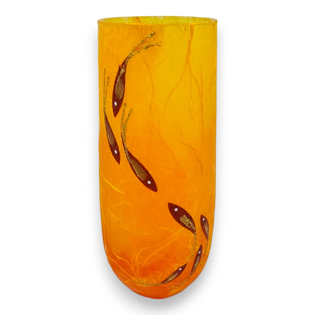 Orange Fish - Strawsilk Glass