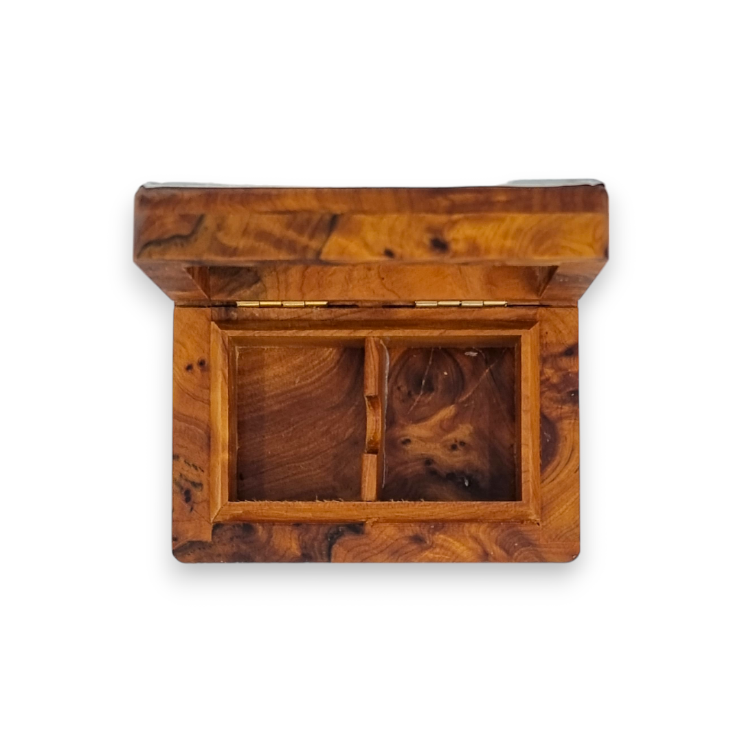 Marguerite Daisy (2 Sections - Small) - Wood and Pewter Box