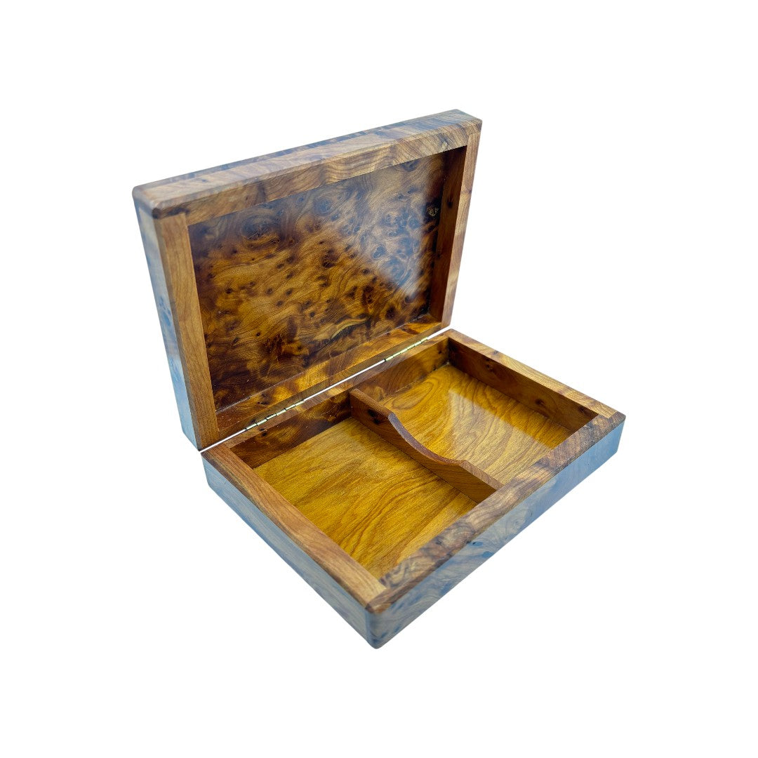 Hearts (2 section - Large) - Wood and Pewter Box