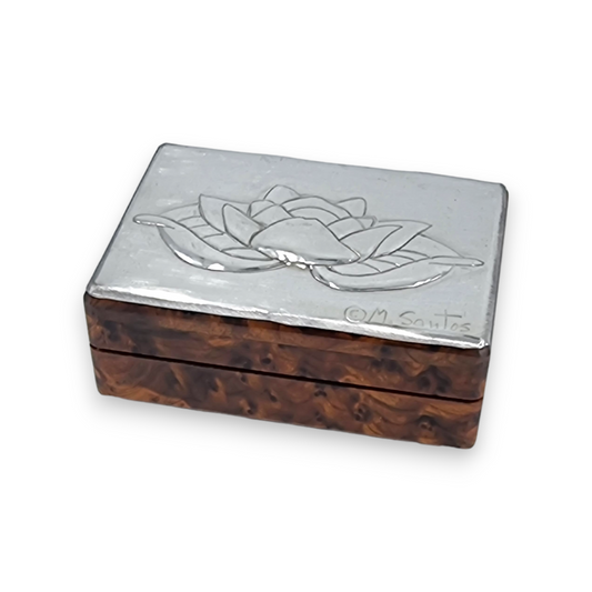 Waterlily (2 section) - Wood and Pewter Box