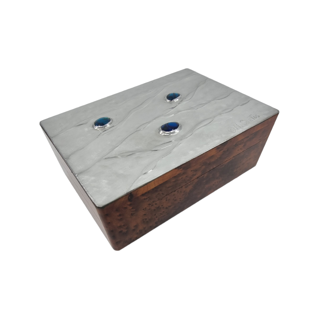 Rippling Water (1 section) - Wood and Pewter Box