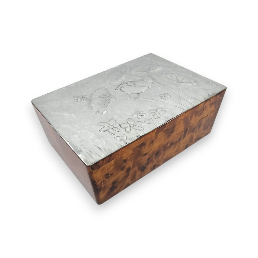 Wren (1 section) - Wood and Pewter Box