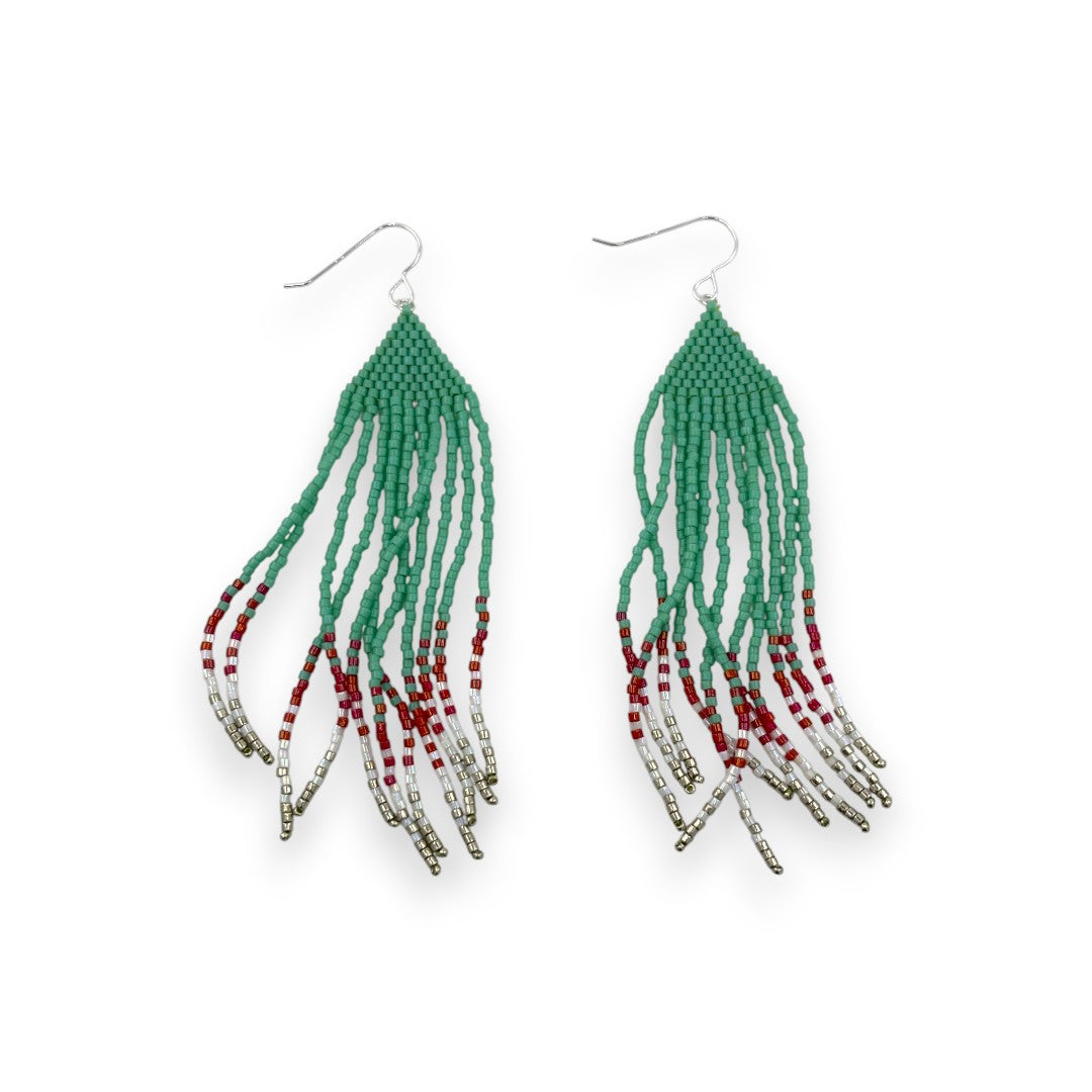 Fringe (turquoise) - Earrings