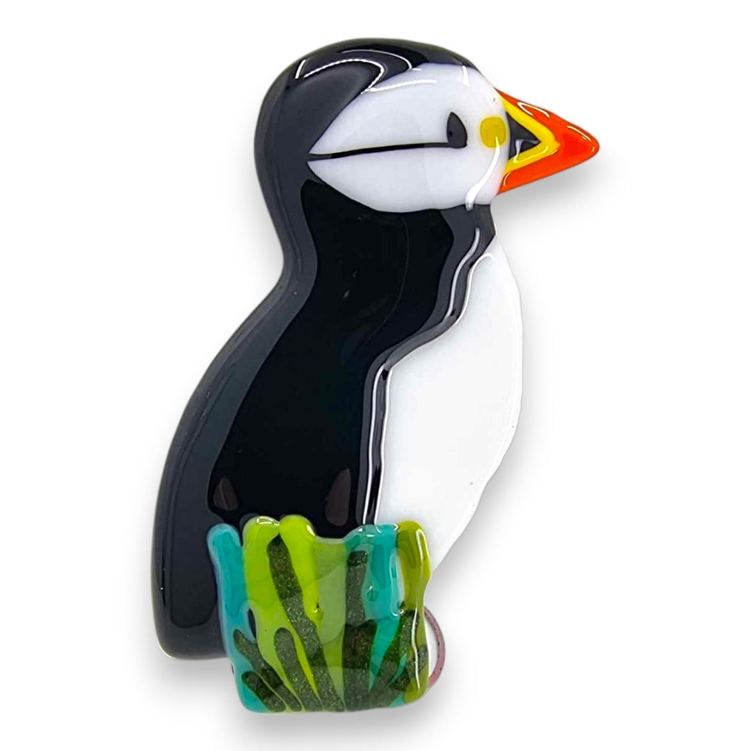 Puffin - Fused Glass