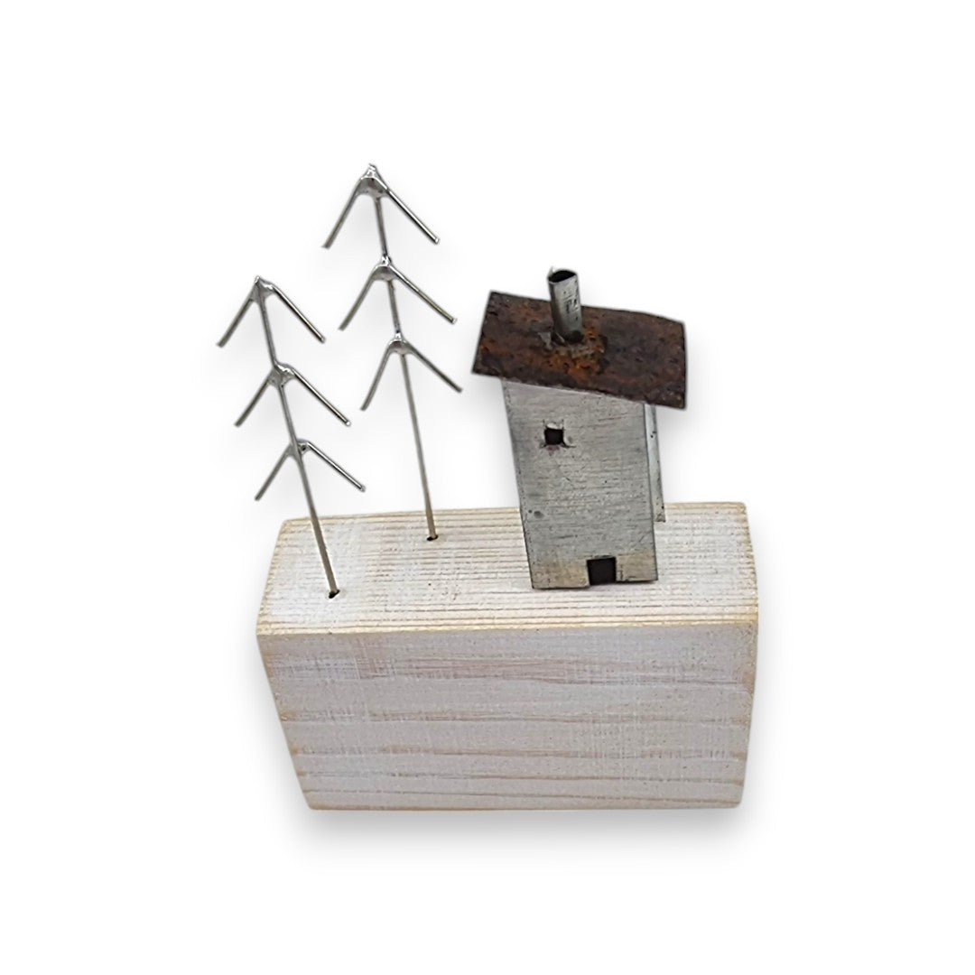 Home No 2 - Winter Collection - Wood/Metal Sculpture