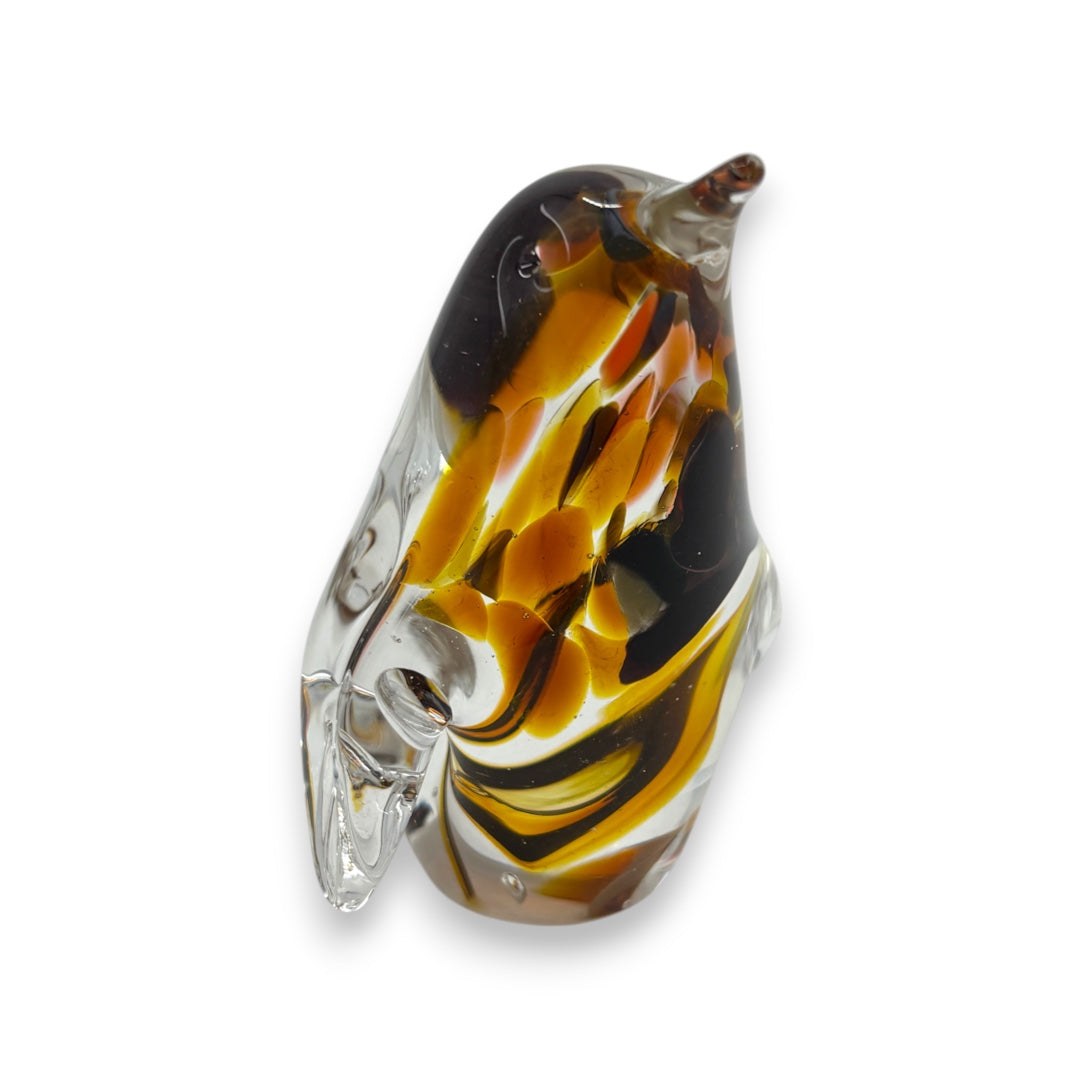 Penguin - Orange & Black Swirl - Small