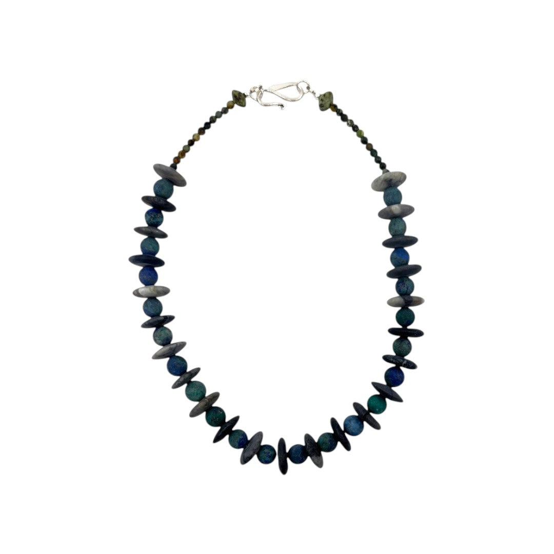 Necklace - African Turquoise, Lapis Chrysocolla, Picasso Jasper
