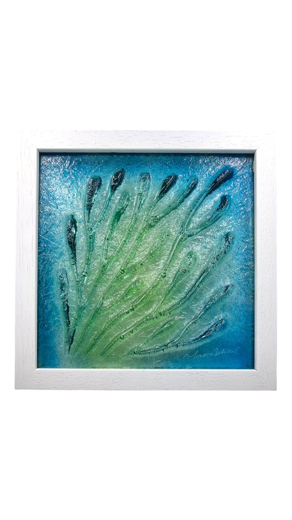 Framed - Coral - Fused Glass