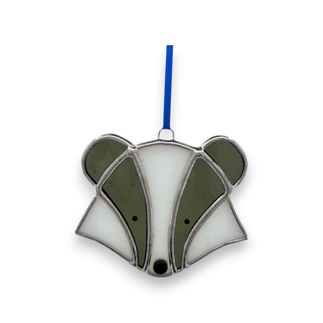 Badger Head (Semi-Transparent)) Hanger/Suncatcher - Stained Glass