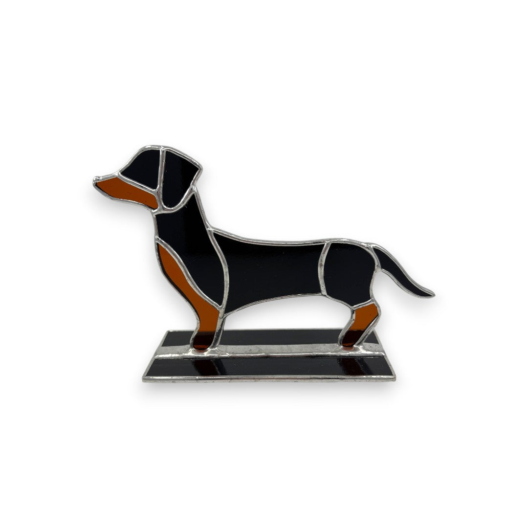 Freestanding Dachshund - Stained Glass