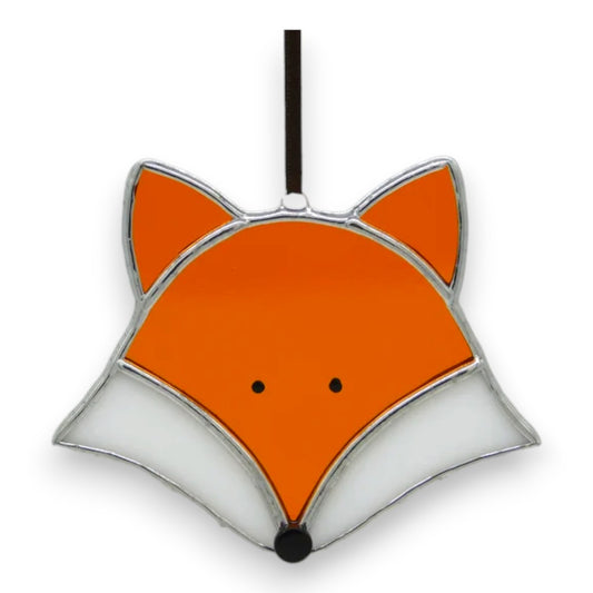 Fox Head Wildlife Hanger / Suncatcher - Stained Glass
