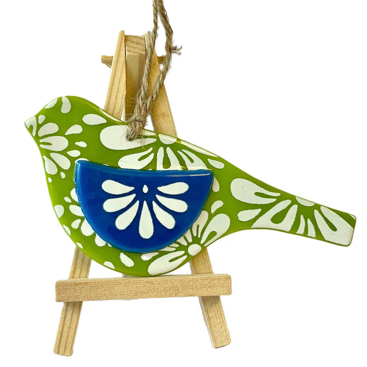 Scandi Pop Folk Bird - Lime