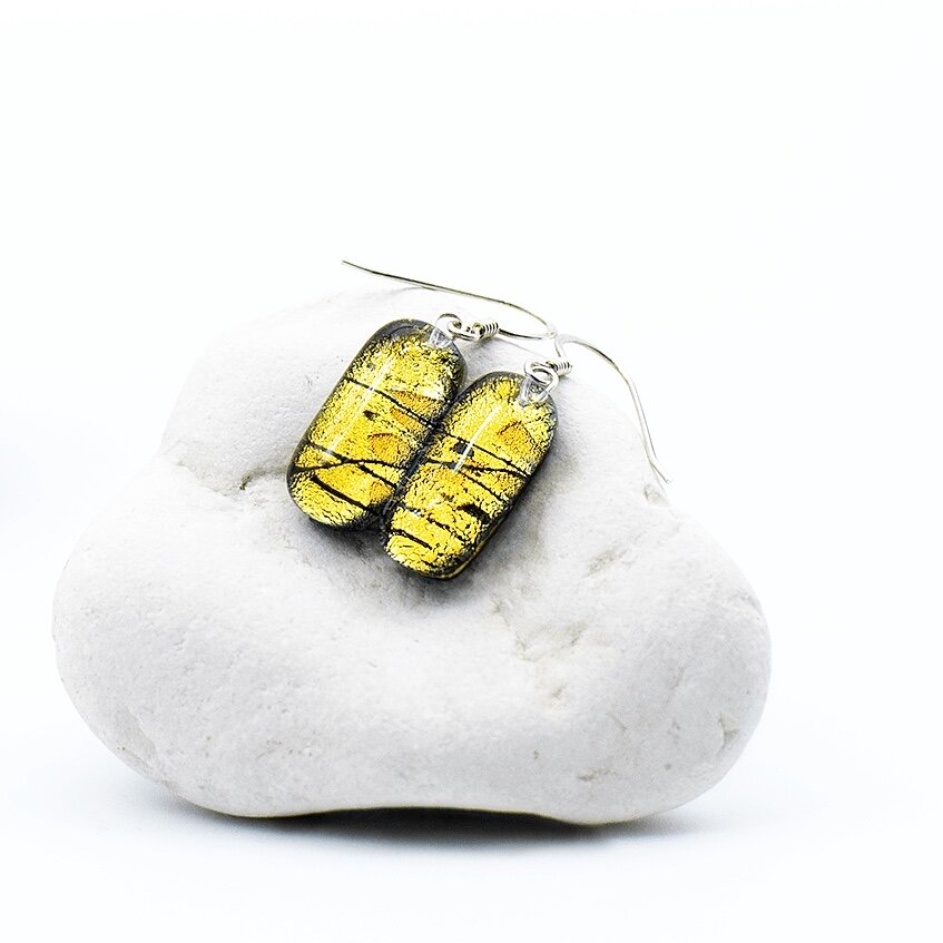 Drop Earrings - Fused Glass - Various Colours