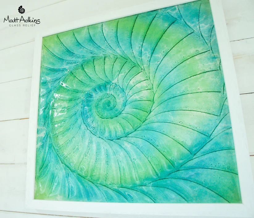 Framed - Ammonite - Fused Glass