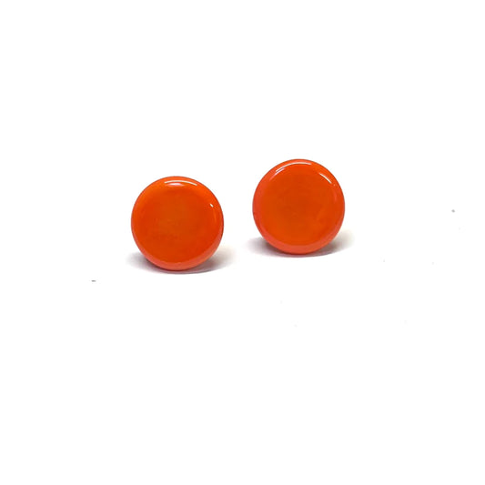 Pastille Stud Earrings - Coral
