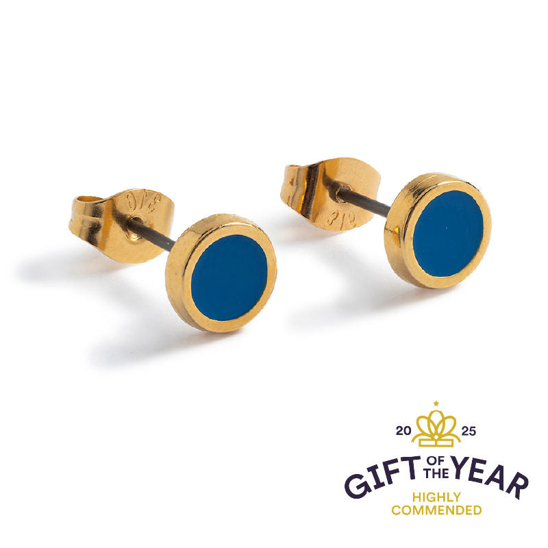 Stud Earrings - Round Gold