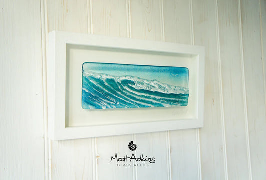 Framed - Just a Wave - Fused Glass