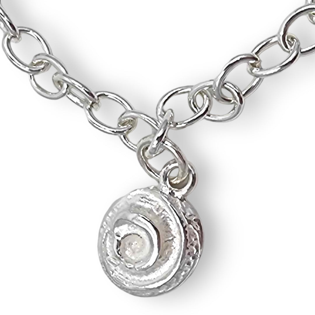 Spiral Shell Charm and Bracelet