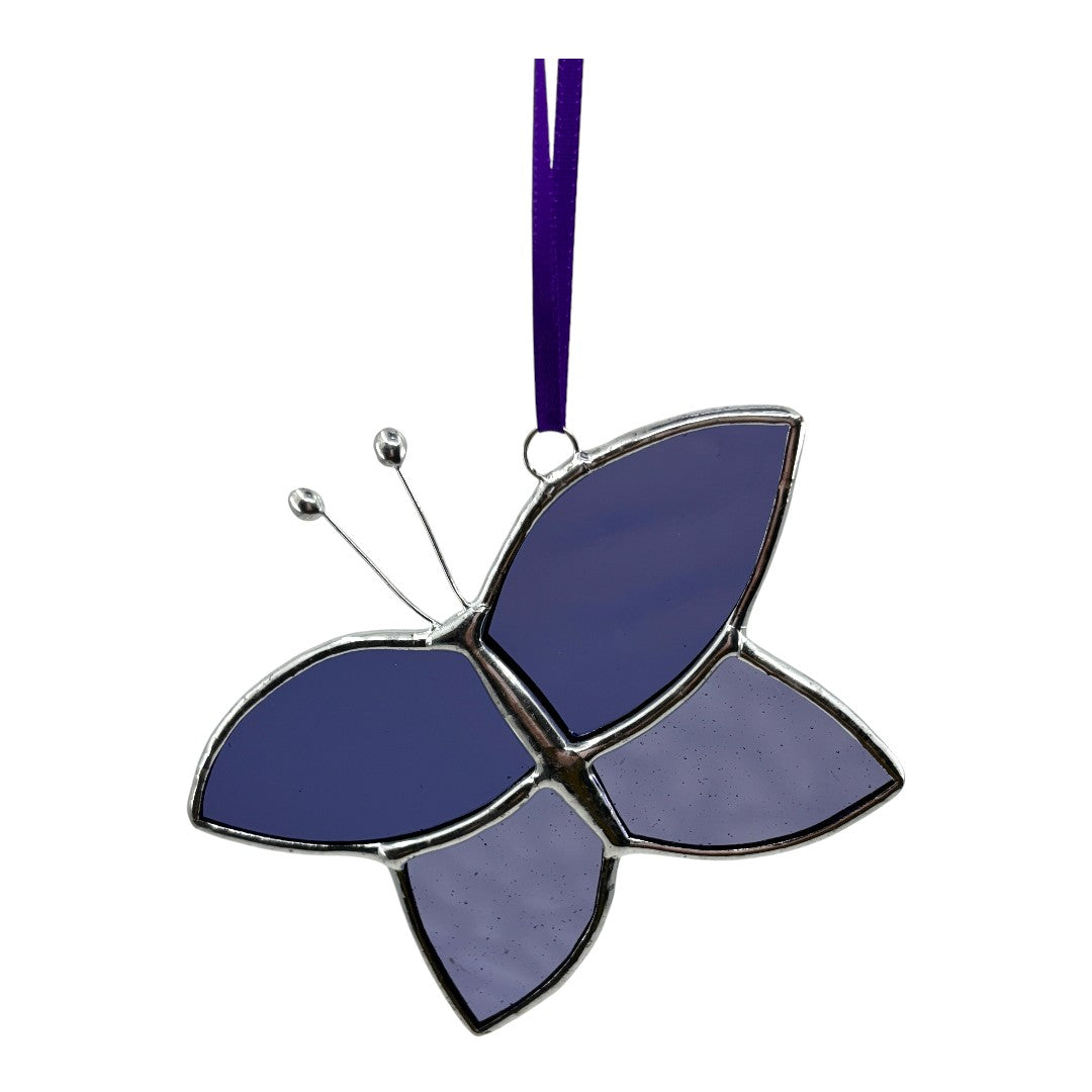 Butterfly - Purple Hanger/Suncatcher - Stained Glass