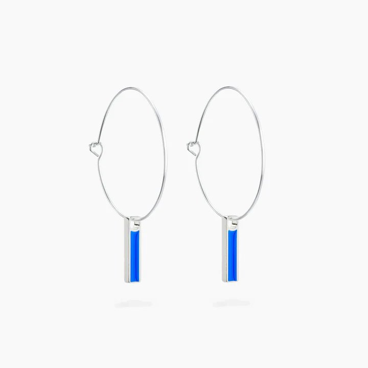 Hoop Earrings - Boulevard - Blue