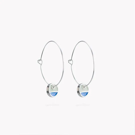 Hoop Earrings - Horizon - Blue