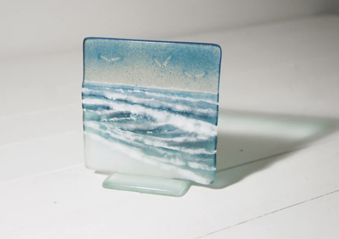 Panel - Wave 1 - Small - Fused Glass