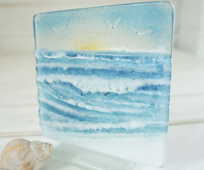 Panel - Wave 2 - Small - Fused Glass