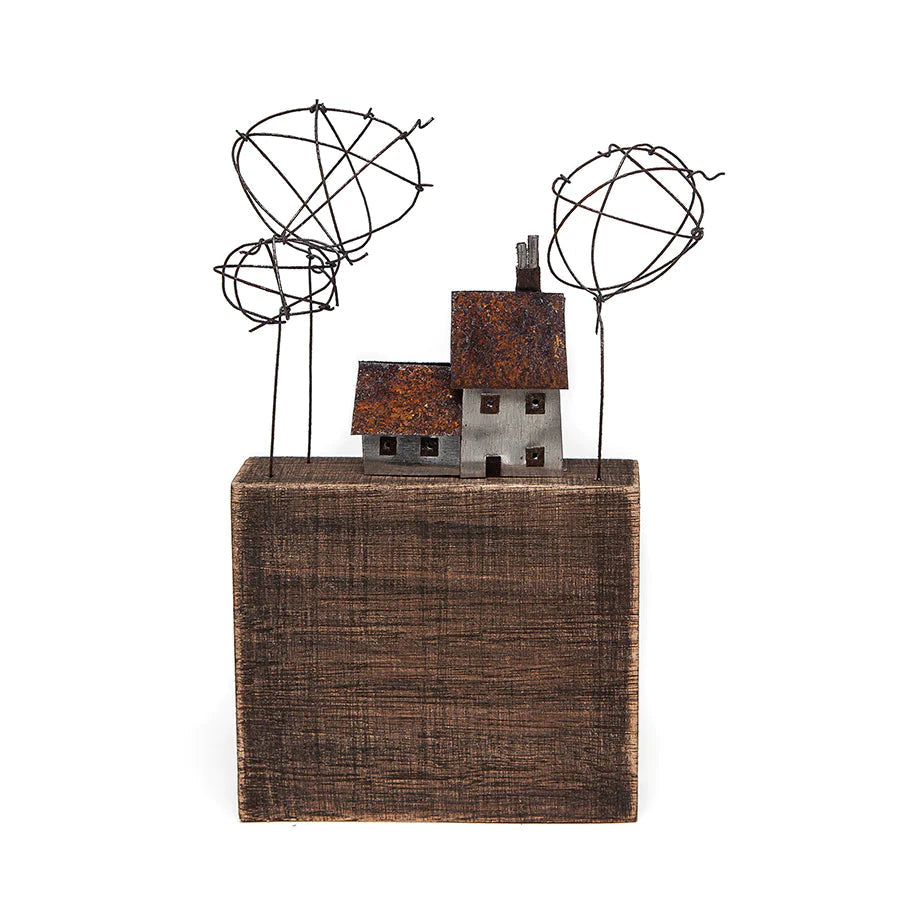 House and Outbuilding - Wood/metal sculpture