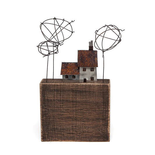 House and Outbuilding - Wood/metal sculpture