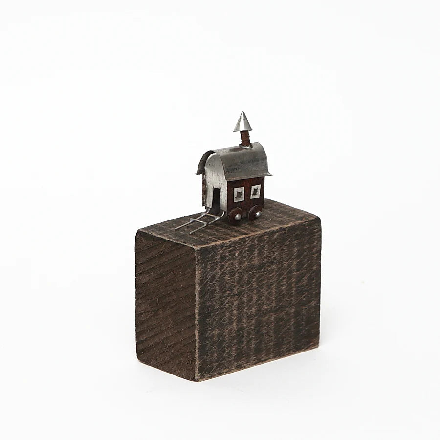 Shepherd's Hut - Wood/metal sculpture