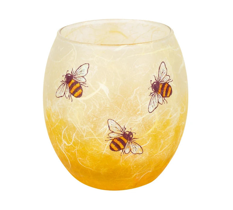 Bees - Strawsilk Glass